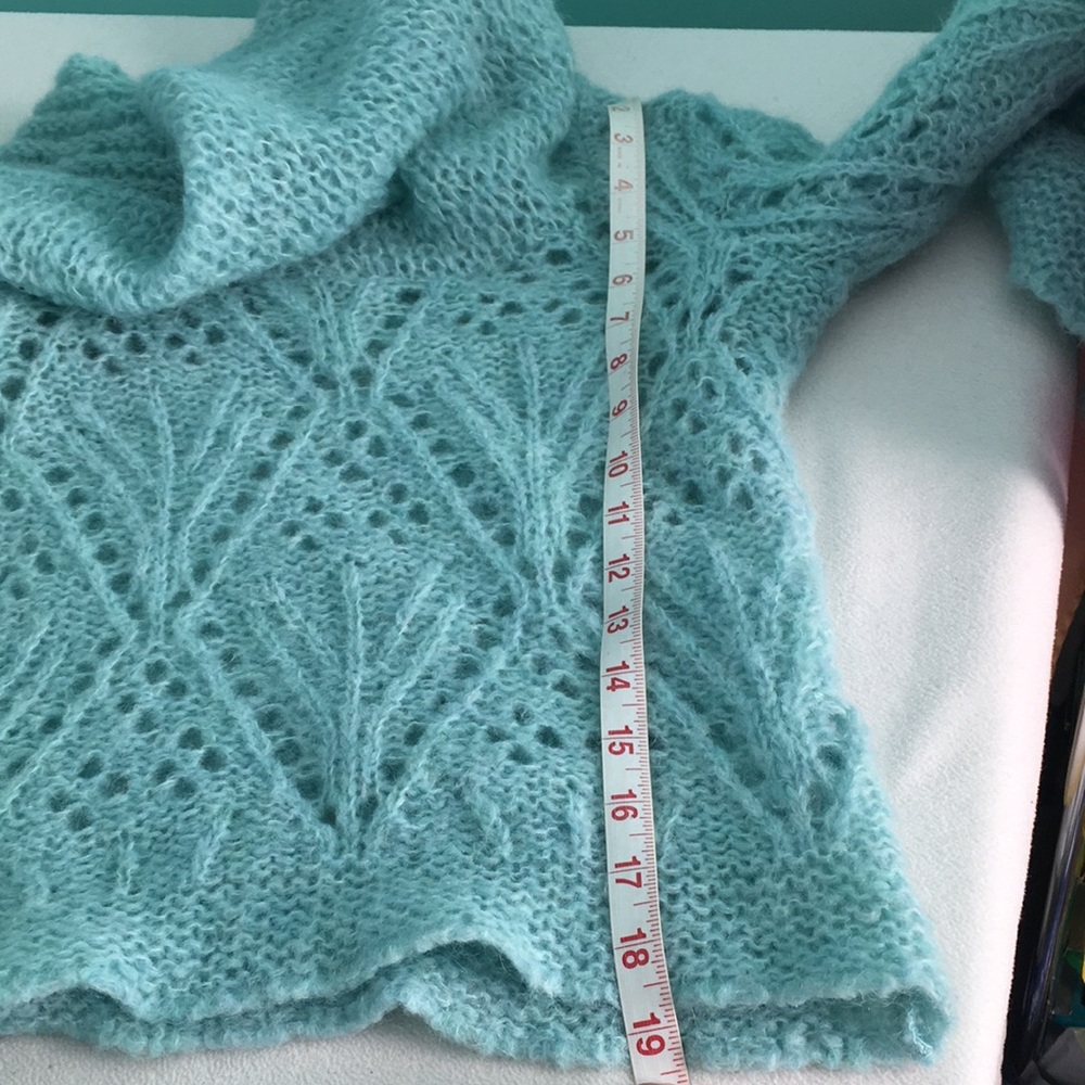 Seafoam Wool Blend Knitted Sweater - Picture 10 of 12